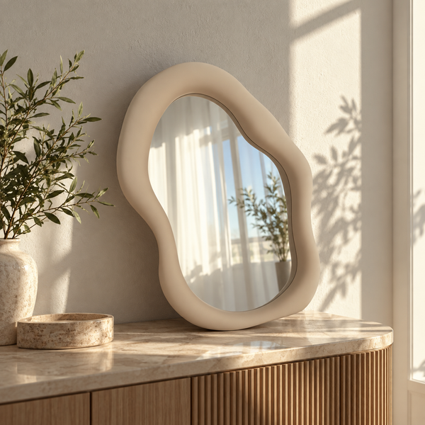 Cloud Shape Aesthetic Tabletop Makeup Mirror – lifestyle view 4