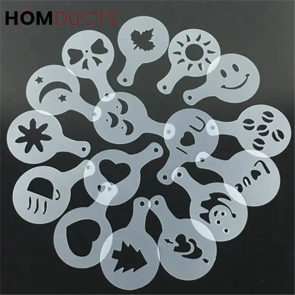 Coffee Art Stencils (16Pcs)