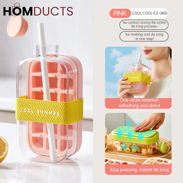 Colorful Fruit Infuser Water Bottles with Reusable Straws – Leakproof & Portable Hydration for Summer Refreshment