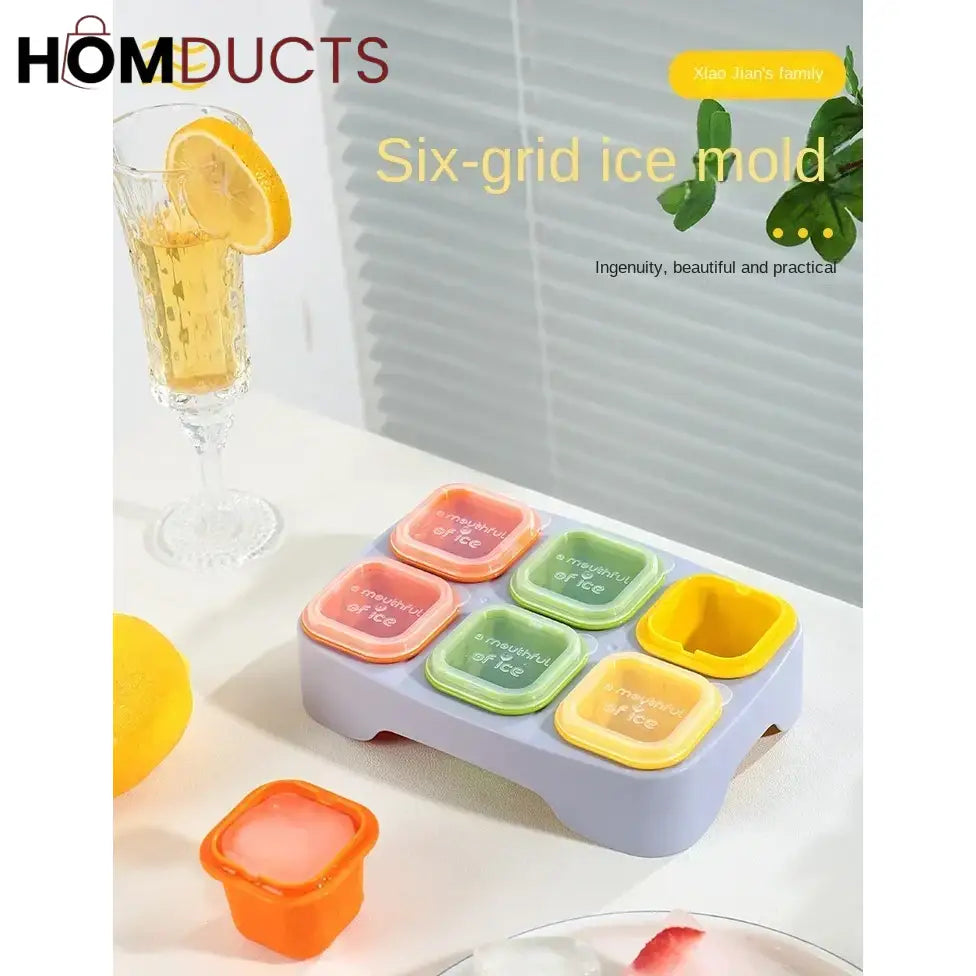 Colorful Ice Cube Tray Set with Lids – Fruit Infusion Freezer Molds for Drinks & Smoothies
