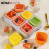 Colorful Ice Cube Tray Set with Lids – Fruit Infusion Freezer Molds for Drinks & Smoothies