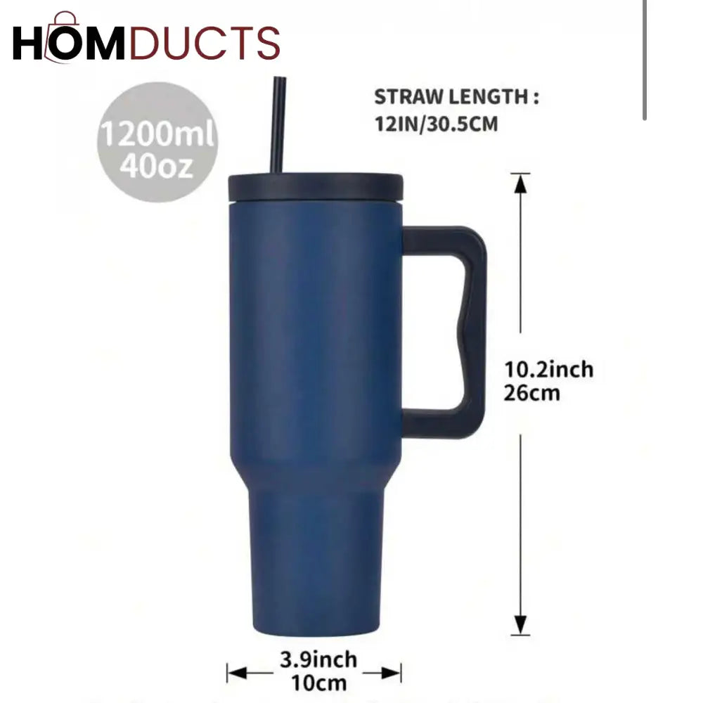 ColorPop™ Handle Tumbler – 40oz Insulated Mug with Straw