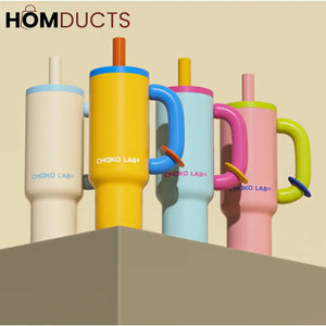 ColorPop Insulated Tumbler with Handle – 40oz Leak-Proof Travel Mug