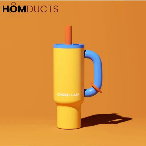 ColorPop Insulated Tumbler with Handle – 40oz Leak-Proof Travel Mug Style 1