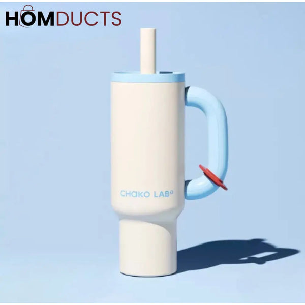 ColorPop Insulated Tumbler with Handle – 40oz Leak-Proof Travel Mug Style 4