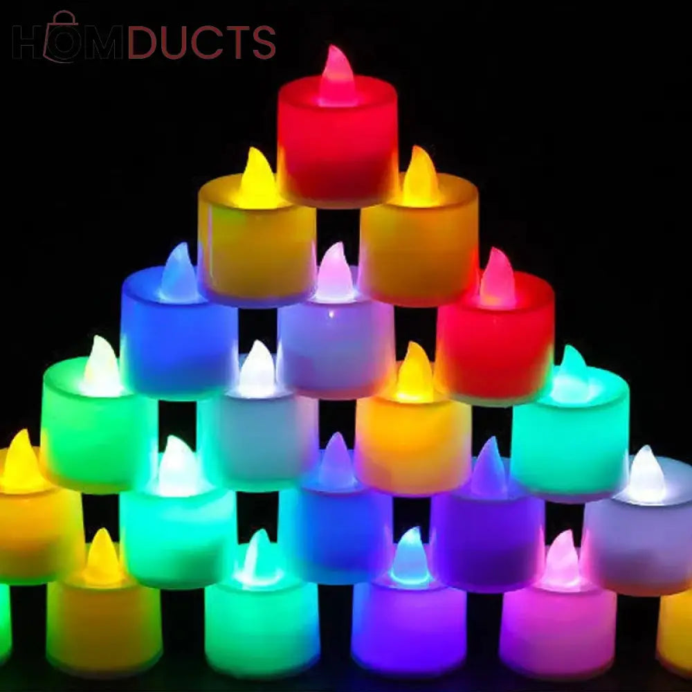 Colourfull Led Candle Light (Pair)