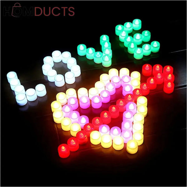 Colourfull Led Candle Light (Pair)