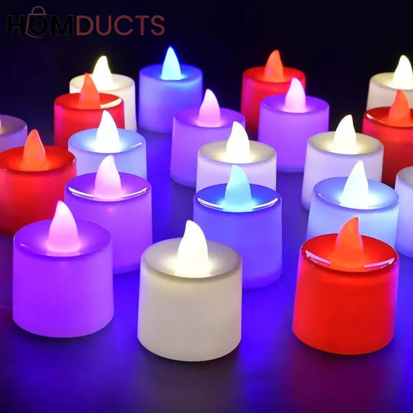 Colourfull Led Candle Light (Pair)