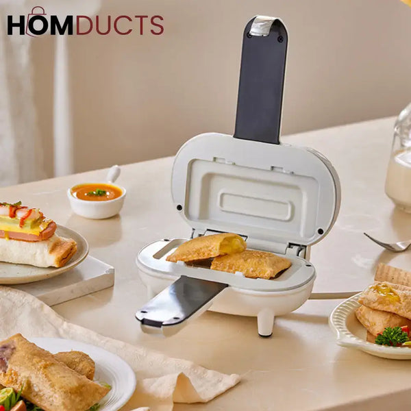 Compact Electric Sandwich Maker – Non-Stick Breakfast Toaster with Quick Heat & Easy Clean-Up