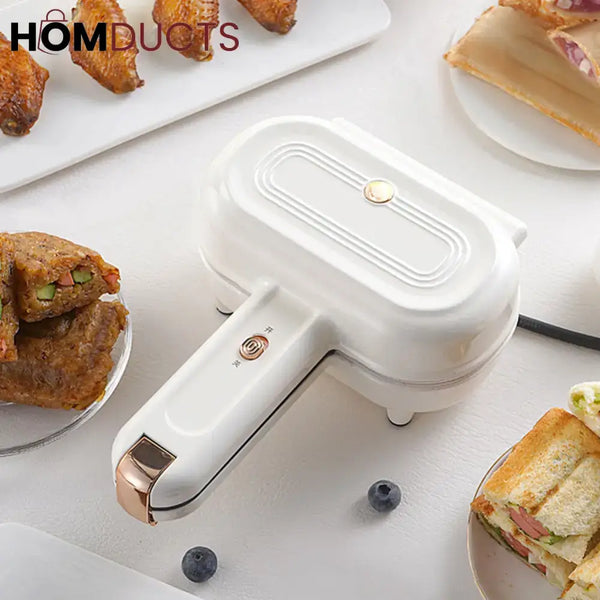 Compact Electric Sandwich Maker – Non-Stick Breakfast Toaster with Quick Heat & Easy Clean-Up