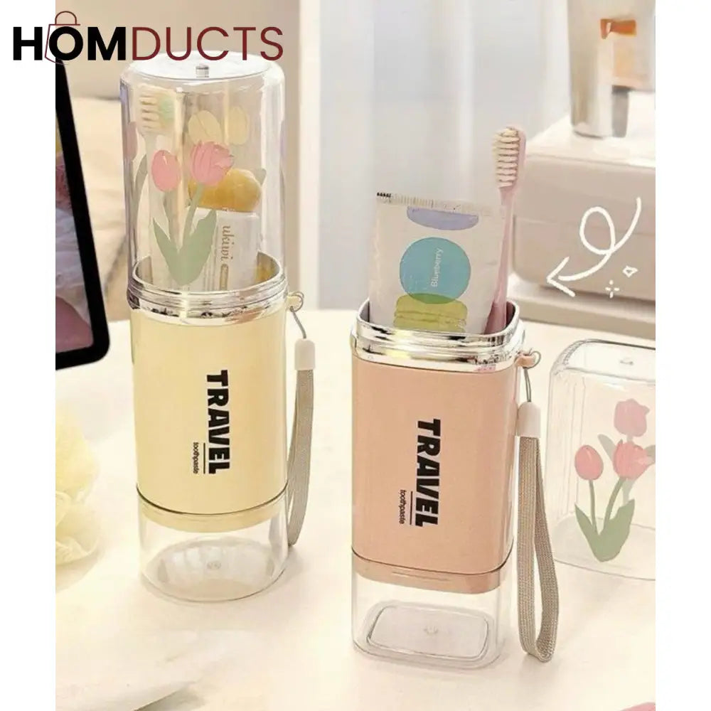 Compact Travel Toothbrush Holder - Hygienic & Portable Case Bathroom Accessories