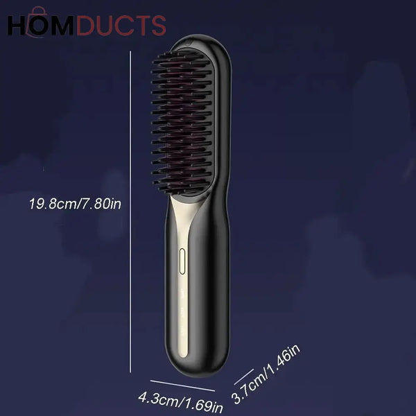 Cordless Hair Straightener Brush - Fast Heating Portable Styling for Women