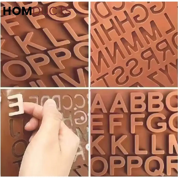 Create Fun Cakes & Chocolates: 3D Silicone Alphabet & Number Mold for DIY Baking