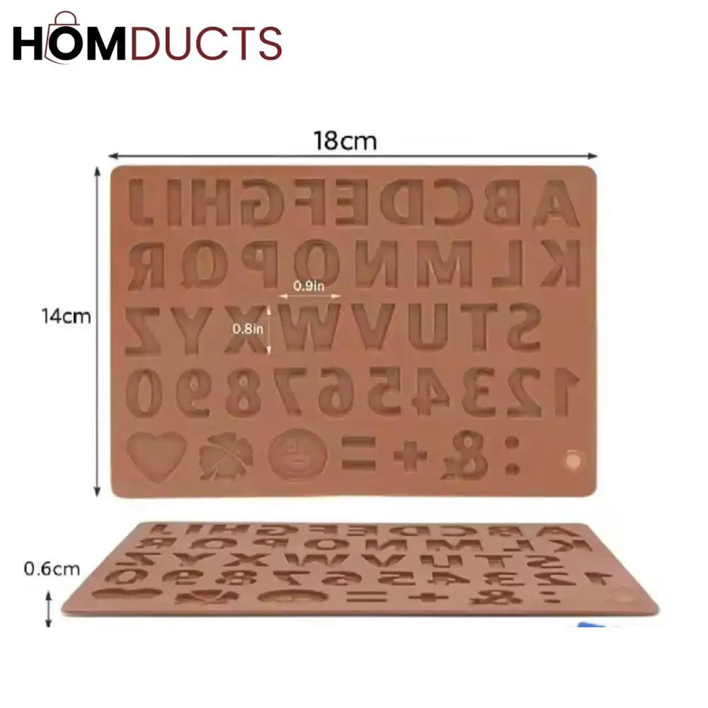 Create Fun Cakes & Chocolates: 3D Silicone Alphabet & Number Mold for DIY Baking