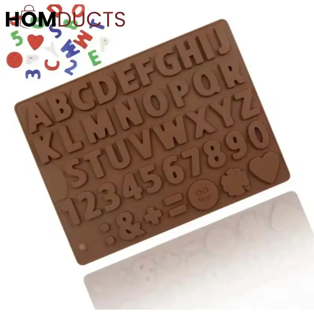 Create Fun Cakes & Chocolates: 3D Silicone Alphabet & Number Mold for DIY Baking