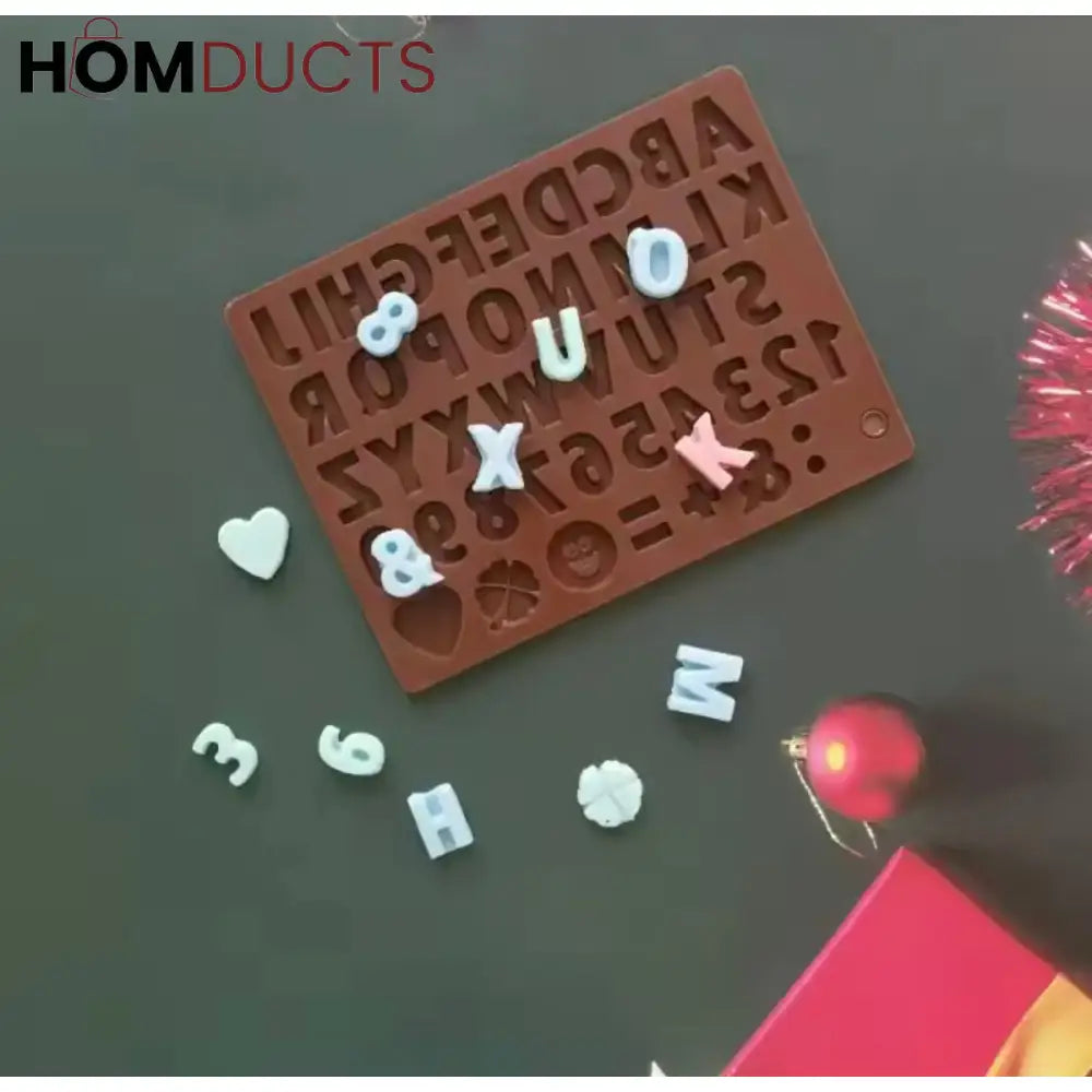 Create Fun Cakes & Chocolates: 3D Silicone Alphabet & Number Mold for DIY Baking