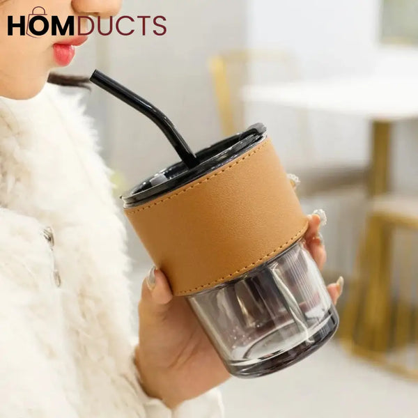 Creative Coffee Mug With Straw