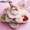 Creative Petal Dry Fruit And Candy Tray Double Layer