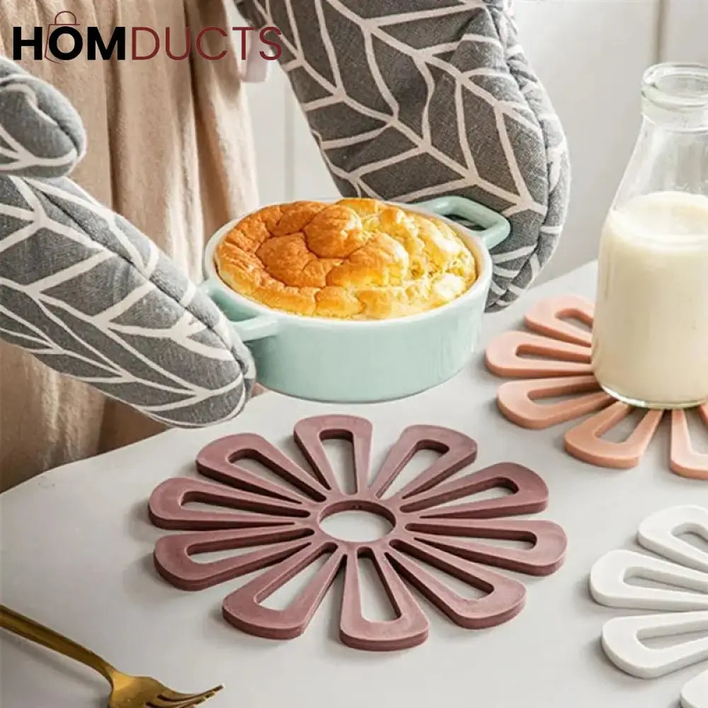 Creative Petal Silicone Heat Insulation Pad (4Pcs)