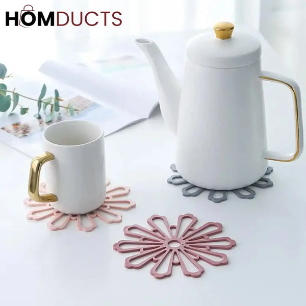 Creative Petal Silicone Heat Insulation Pad (4Pcs)