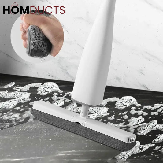 Creative Standing Sqeeze Mop With Foldable Silicone Bucket