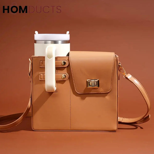 Crossbody Tumbler Bag Brown