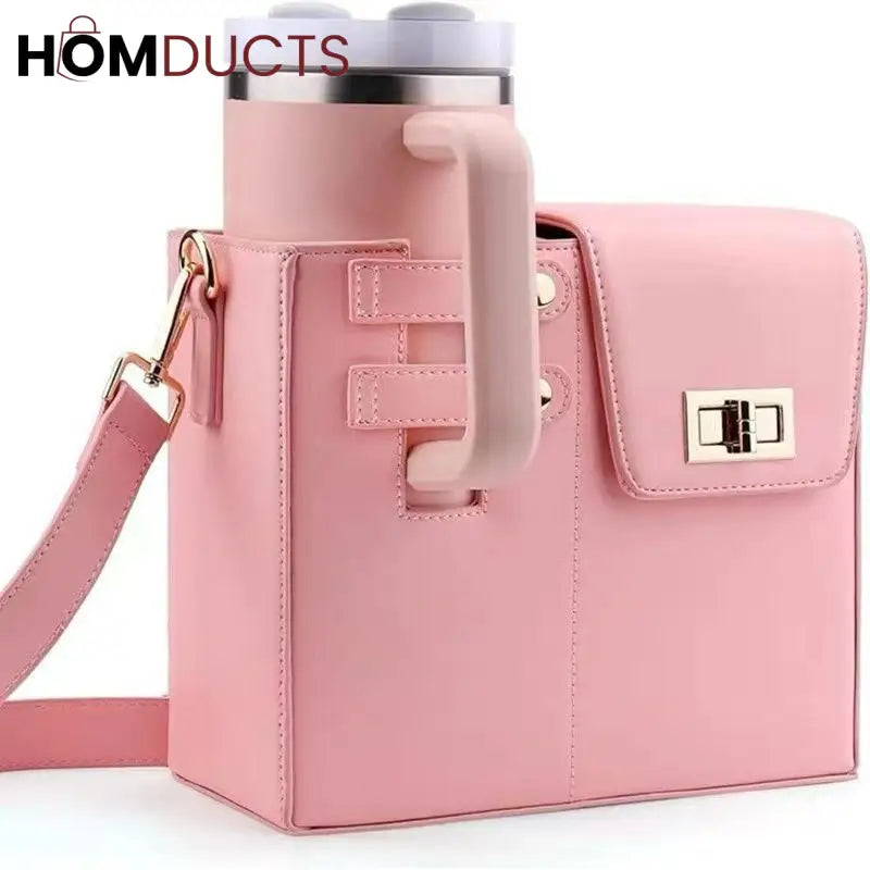 Crossbody Tumbler Bag Pink