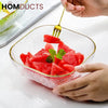 Crystal Clear Square Bowl - Versatile & Stylish Tableware for Home