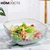 Crystal Clear Square Bowl - Versatile & Stylish Tableware for Home