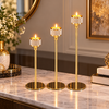 Crystal Cup Gold Candle Stands – Set of 3 styled lifestyle image