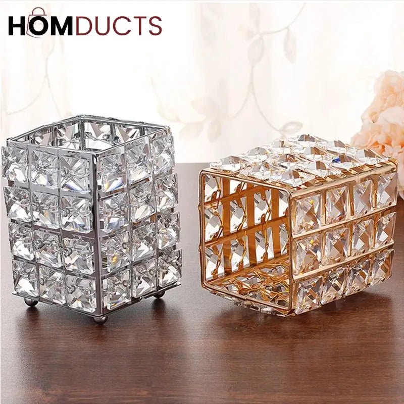 Crystal Makep Brush Holder J & C Organizer