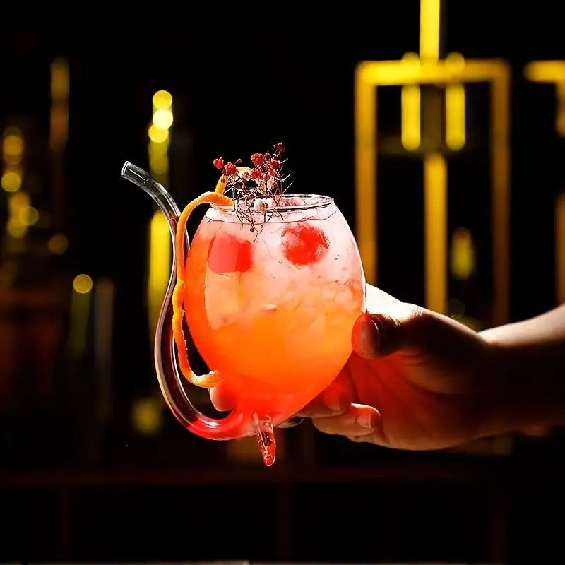 Vampire Wine Glass with Built-In Straw - Unique Drinking Experience
