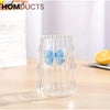 Curvy Glass Tumbler Set with Pink Bow Charms – Aesthetic Iced Coffee & Juice Cups with Bamboo Lid and Glass Straw