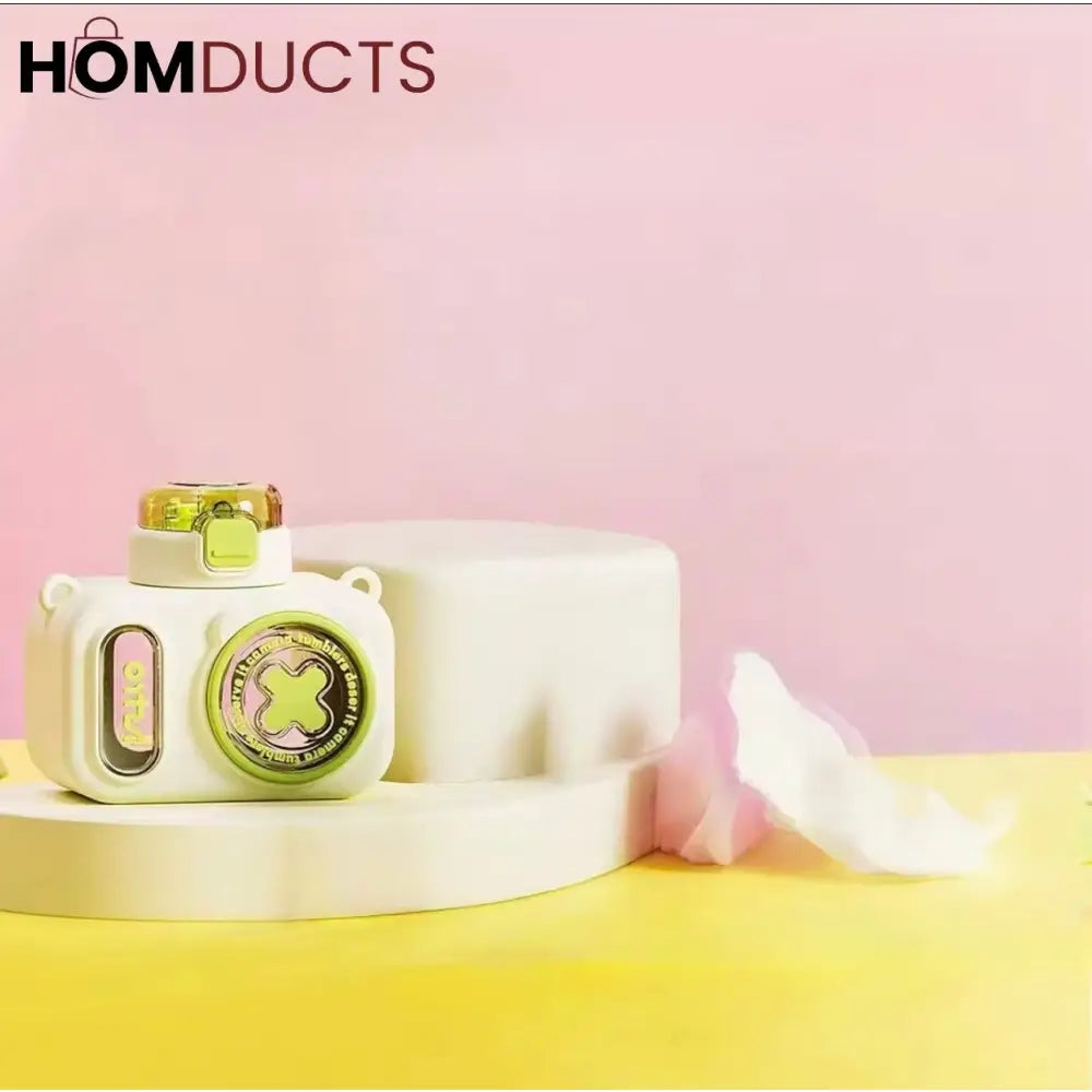 Cute Camera-Shaped Kids Water Bottle – Leak-Proof BPA-Free Sipper