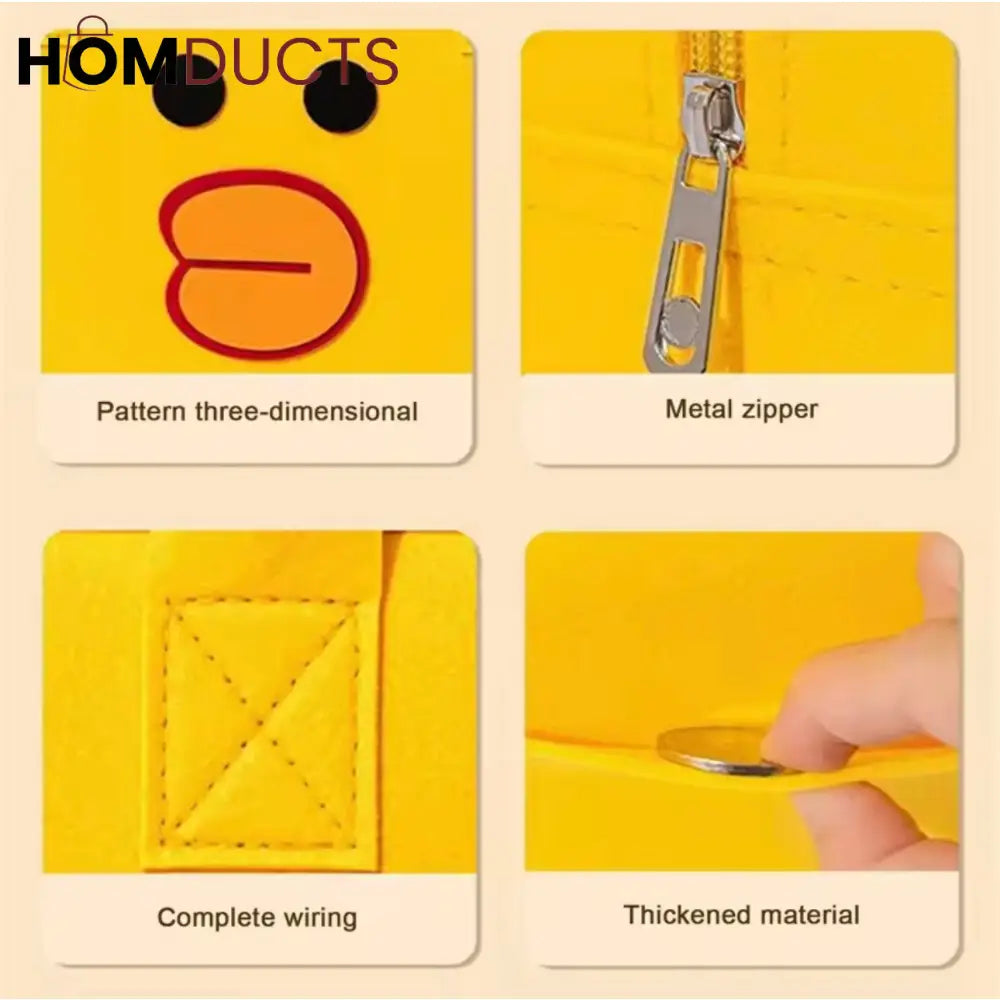 Cute Cartoon Storage Bag for Laundry & Travel – Zippered Lightweight Organizer for Kids & Adults