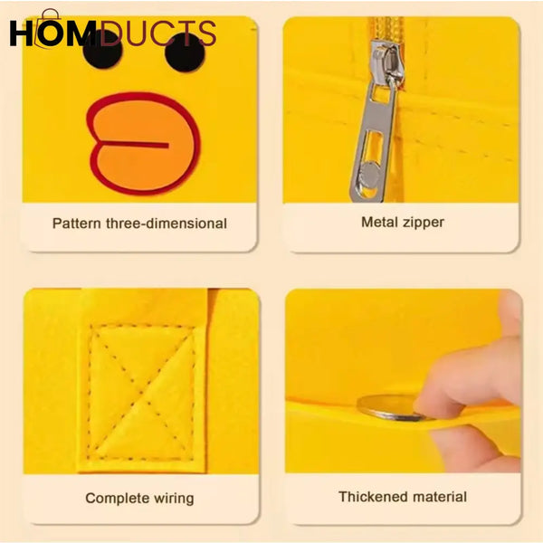 Cute Cartoon Storage Bag for Laundry & Travel – Zippered Lightweight Organizer for Kids & Adults