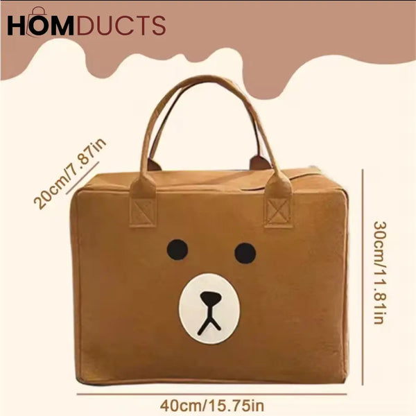 Cute Cartoon Storage Bag for Laundry & Travel – Zippered Lightweight Organizer for Kids & Adults