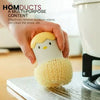 Cute Chick Egg-Shaped Kitchen Sponge Holder with Scrubber – Adorable Dishwashing Tool Organizer