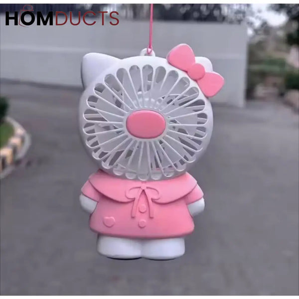 Cute & Compact Hello Kitty Rechargeable Handheld Mini Pocket Fan