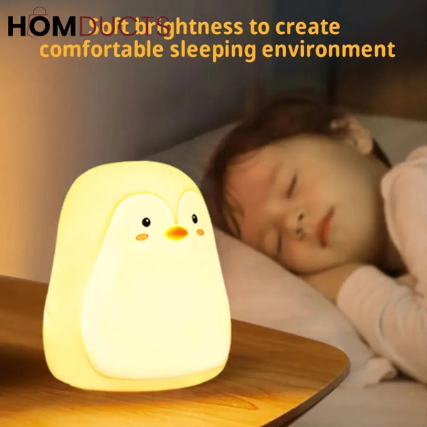 Cute Penguin 7 Color Changing Lamp For Kids