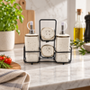 Danny Home 5-Piece Ivory Castor Condiment Set