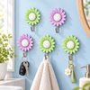 5 piece pastel daisy adhesive wall hooks