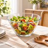 Danny Home 2.3L Large Glass Salad Bowl serving a hot drink