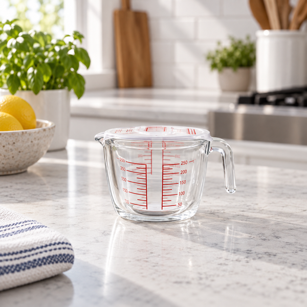 Danny Home 250ml glass measuring cup with lid