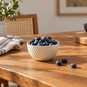 Danny Home four inch ribbed porcelain snack bowl