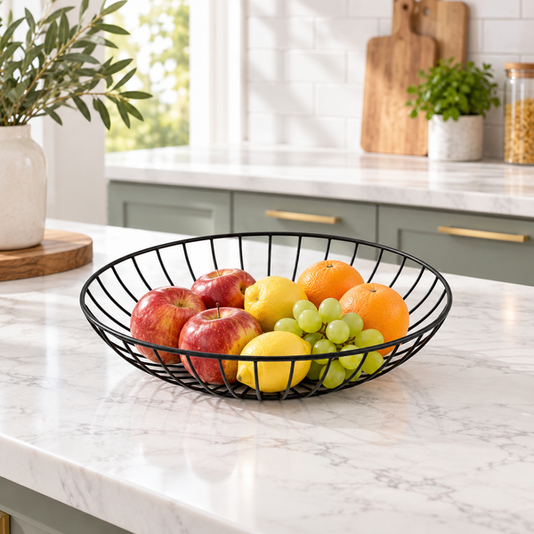 Danny Home black wire fruit basket