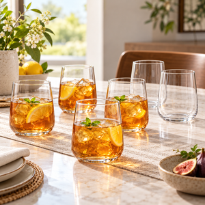 Danny Home 6-Piece Clear Glass Set – 420ml shown in use