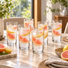 Danny Home 6-Piece Clear Highball Glass Set – 460ml shown in use