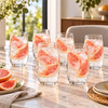 Danny Home 6-Piece Clear Tall Glass Set – 410ml shown in use