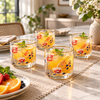 Danny Home Floral 4-Piece Glass Set – 340ml shown in use
